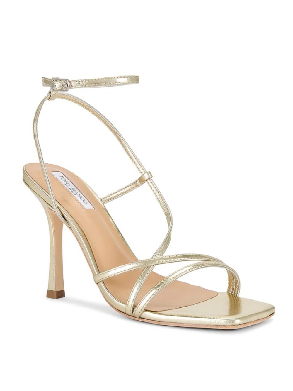 Tony Bianco Franci Sandal in Gold Nappa Metallic Strappy Heels Heeled 7.5 37.5 - Picture 3 of 14